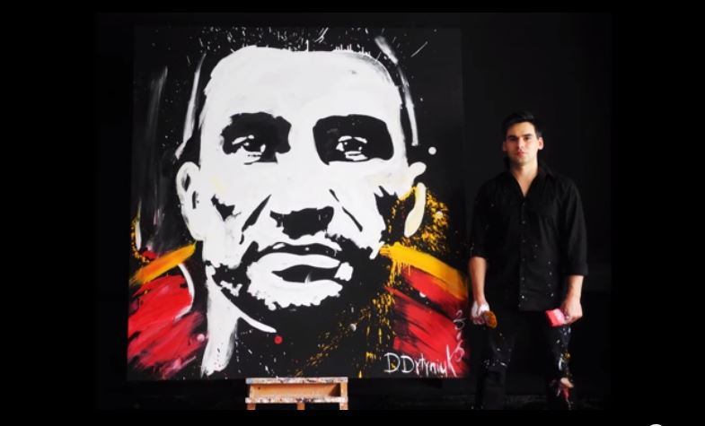 Шедевр за 2 хвилини: український художник створив приголомшливий портрет Кличка (ВІДЕО)