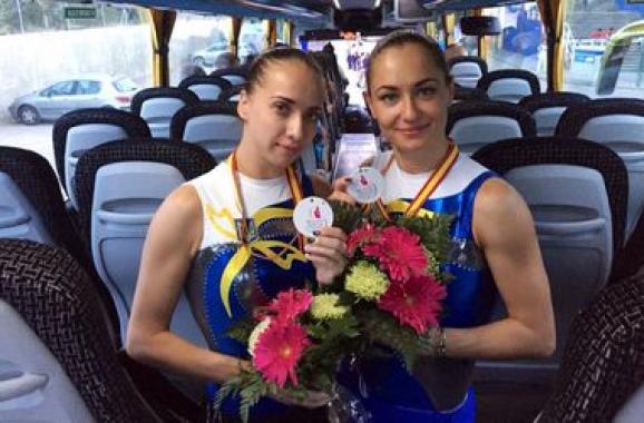 Українки вибороли “бронзу” Кубка світу в синхронних стрибках на батуті
