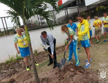 Українські олімпійці висадили дерево в Ріо-де-Жанейро