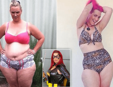 Цій жінці вдалось схуднути на  65 кг за допомогою костюма супержінки