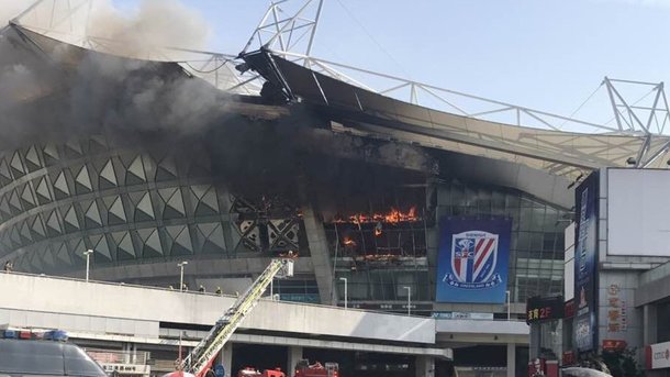 На стадіоні китайського клубу сталася пожежа