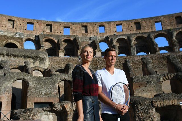 Марія Шарапова і Томаш Бердих зіграли в теніс у Колізеї