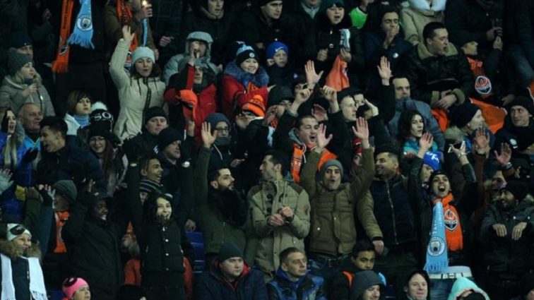 Фанати Манчестер Сіті підтримали героїв АТО у матчі з Шахтарем